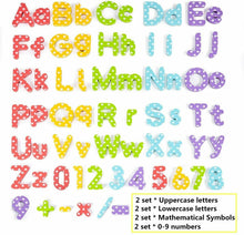 Carica l'immagine nel visualizzatore di Gallery, 140 x Lettere a numeri per bambini magnetici, Magneti per frigo, Apprendimento