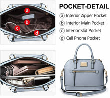 Carica l'immagine nel visualizzatore di Gallery, LOVEVOOK Borsa a tracolla a Tracolla da Donna con Doppia E-light Blue