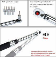 Carica l'immagine nel visualizzatore di Gallery, Set Chiave Dinamometrica Crichetto 1/4" Chiave a brugola Torx T 25 30, 1.25 Nm