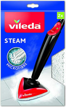 Carica l'immagine nel visualizzatore di Gallery, 2x Vileda Panno Ricambio Scopa, Microfibra 3D, per Lavapavimenti a Vapore 100°C