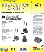 Carica l'immagine nel visualizzatore di Gallery, 10 x Sacchetti per aspirapolvere compatibile per Rowenta Cat Incontro, RW 19