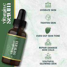 Carica l'immagine nel visualizzatore di Gallery, Jade Roller + Siero Vitamina C 30ml - Rullo di Giada Certificato per il...