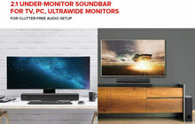 Carica l'immagine nel visualizzatore di Gallery, Creative Stage 2.1 Canale soundbar con subwoofer per TV, computer e schermi...