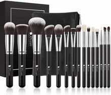 Carica l'immagine nel visualizzatore di Gallery, DUcare Pennelli Make Up Set 15Pcs Trucco Professionali 15pcs nero