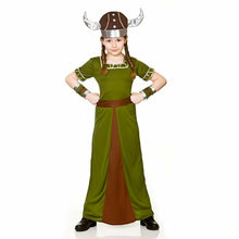 Carica l'immagine nel visualizzatore di Gallery, Vichingo ragazze costume storico: Medium Size (5-7 anni) (k6n)