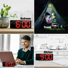 Carica l'immagine nel visualizzatore di Gallery, Sveglia digitale con ampio display LED, Funzione snooze, Alimentato a Batteria