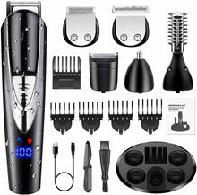 Carica l'immagine nel visualizzatore di Gallery, 10 in1 Impermeabile IPX7 Tagliacapelli kit uomo Professionale...