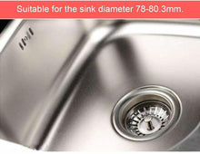 Carica l'immagine nel visualizzatore di Gallery, Tappo da 78 mm per lavello da cucina in acciaio INOX Ad incastro con guarnizione