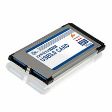 Carica l'immagine nel visualizzatore di Gallery, Scheda Express Card PCMCIA USB 3.0 Super Speed, 34mm / 2 porte, per portatile