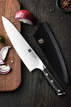 Carica l'immagine nel visualizzatore di Gallery, XINZUO 21cm Coltello da Cuoco Germania Chef+Guaina Magnetica