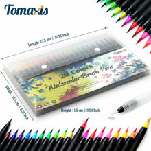 Carica l'immagine nel visualizzatore di Gallery, 20 x Pennarelli a punta fine per pittura ad acquarello, Per schizzi, Calligrafia