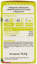 Carica l'immagine nel visualizzatore di Gallery, 45 x Capsule di integratore di Tè verde e Guaranà, Vitarmonyl Controllo del peso
