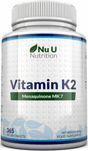 Carica l'immagine nel visualizzatore di Gallery, Vitamina K2 MK-7 200 mcg | 365 Compresse | Scorta Per 1 Anno | Vegan | NO OGM