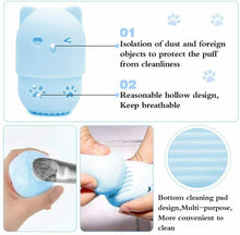 Carica l'immagine nel visualizzatore di Gallery, Beauty Sponge Blender Set Porta Spugna Per Trucco, 2 Pezzi Blu + Viola