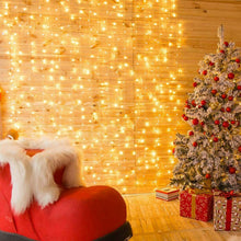 Carica l'immagine nel visualizzatore di Gallery, Tenda LED con luci a cascata per esterni ed interni, 3 x 3 m colore bianco Caldo