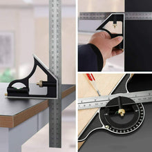 Carica l'immagine nel visualizzatore di Gallery, Set di squadre combinate 300 mm, Righello in acciaio inox, Angolo Strumenti
