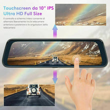 Carica l'immagine nel visualizzatore di Gallery, Dash Cam Specchietto ThiEYE Carview2 10" Touchscreen Telecamera per Auto...