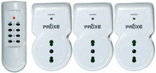 Carica l'immagine nel visualizzatore di Gallery, Proxe 710003 Tre Prese Telecomandate con Telecomando, Bianco