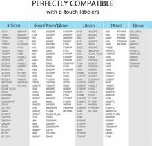 Carica l'immagine nel visualizzatore di Gallery, 5 x Nastri compatibili per etichettatrice Brother TZe-231 12mm colori pastello