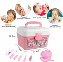 Carica l'immagine nel visualizzatore di Gallery, Giocattolo per bambini, Kit completo per medico infermiere, Dottoressa Rosa