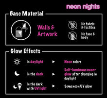 Carica l'immagine nel visualizzatore di Gallery, neon nights 8 x Vernice Fosforescente Si Illumina Al Buio Neon Colorata...