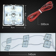 Carica l'immagine nel visualizzatore di Gallery, 10 x Moduli di luci a LED per interni rimorchi fugoni, 4 LED ogni modulo 12 V