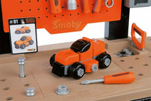 Carica l'immagine nel visualizzatore di Gallery, Tavolo da lavoro da gioco con attrezzi Smoby Black+Decker Bricolo, 91 accessori