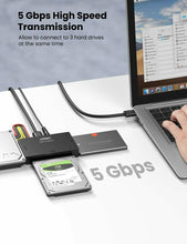 Carica l'immagine nel visualizzatore di Gallery, Adattatore per HDD SSD esterni da 2.5" e 3.5", Attacco SATA IDE USB 3.0, DC 12 V