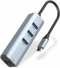 Carica l'immagine nel visualizzatore di Gallery, ABLEWE Hub USB C a Ethernet, 4 in 1 Tipo C a RJ45 Adattatore C 4 1