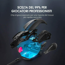 Carica l'immagine nel visualizzatore di Gallery, Mouse Gaming con LED RGB, DPI fino a 7200, 8 Pulsanti programmabili, Ergonomico