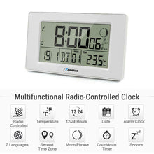 Carica l'immagine nel visualizzatore di Gallery, iTronics Orologio Radio da Parete Digitale con Indicatore di Temperatura...