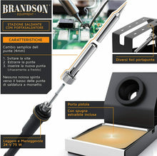 Carica l'immagine nel visualizzatore di Gallery, Brandson - Stazione saldante digitale da 75 W – Display LED - Saldatura con...