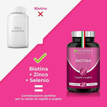 Carica l'immagine nel visualizzatore di Gallery, Biotina Nutrimea Trattamento 4 Mesi | 120 capsule | Zinco Selenio Vitamina It