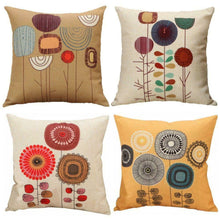 Carica l'immagine nel visualizzatore di Gallery, Gspirit federe cartone animato Fiori Modello 4 pack cuscini per divani 2