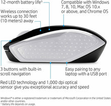 Carica l'immagine nel visualizzatore di Gallery, HP PC 200 Mouse Wireless, Argento- Compatibile con Windows XP/Vista/7/8/10