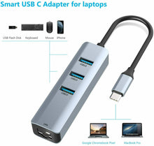 Carica l'immagine nel visualizzatore di Gallery, ABLEWE Hub USB C a Ethernet, 4 in 1 Tipo C a RJ45 Adattatore C 4 1