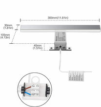 Carica l'immagine nel visualizzatore di Gallery, Aourow LED Lampada da Specchio 5W,Specchio Armadio Bagno,Luce 30cm