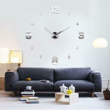 Carica l'immagine nel visualizzatore di Gallery, UBAYMAX Orologio da Parete Adesivo,3D Mirror Modern Wall Clock,DIY Argento