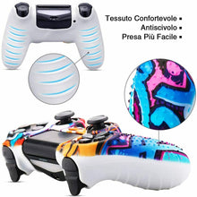 Carica l'immagine nel visualizzatore di Gallery, Skin cover compatibile per Controller PS4 Dualshock, Tema graffiti i silicone