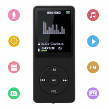 Carica l'immagine nel visualizzatore di Gallery, Lettore MP3 da 8GB, con Schermo da 1,8" + Radio FM, registratore e Auricolari