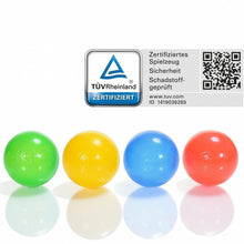 Carica l'immagine nel visualizzatore di Gallery, 100 palline colorate in plastica, diametro di 6 cm per Piscine Giocattolo