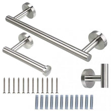 Carica l'immagine nel visualizzatore di Gallery, BSTKEY - Set di 3 Accessori da Bagno in Acciaio Inox Spazzolato, con...