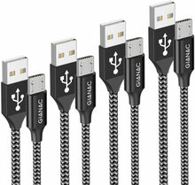 Carica l'immagine nel visualizzatore di Gallery, GIANAC Cavo Micro USB,[4 Pezzi:0.5m,1m,2m,3m] Nylon USB USB...