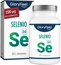 Carica l'immagine nel visualizzatore di Gallery, GloryFeel Integratore alimentare Selenio 220µg, 365 compresse vegane