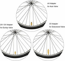 Carica l'immagine nel visualizzatore di Gallery, Kit di adattatori per valvola di gonfiaggio per bicicletta Flessibile e angolare