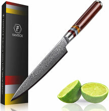 Carica l'immagine nel visualizzatore di Gallery, FANTECK Coltello 16cm Damasco da Cucina, Coltelli Da Chef