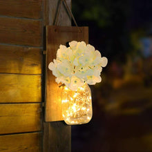 Carica l'immagine nel visualizzatore di Gallery, Cozyhoma - Set di 2 lampade da parete in stile rustico, con ortensie Beige