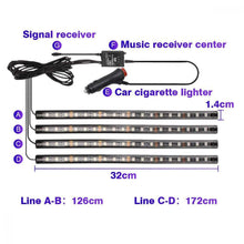 Carica l'immagine nel visualizzatore di Gallery, ZITFRI Luci Interne per Auto con 72 Led Rgb Macchina Interni...