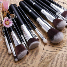 Carica l'immagine nel visualizzatore di Gallery, DUcare Pennelli Make Up Set 15Pcs Trucco Professionali 15pcs nero