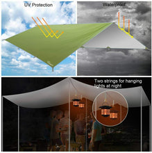 Carica l'immagine nel visualizzatore di Gallery, Tenda da campeggio parasole da 3 x 4 m in nylon, Protezione UV e pioggia, Verde